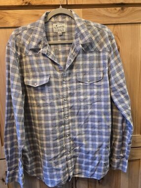 Lucky Brand men's Size XL Western-style plaid button-down shirt